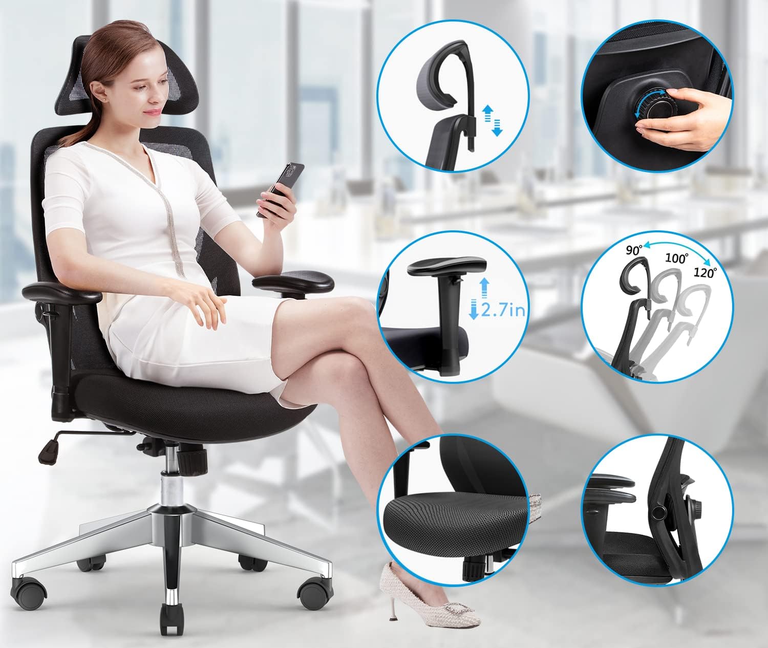 high back chair for back support