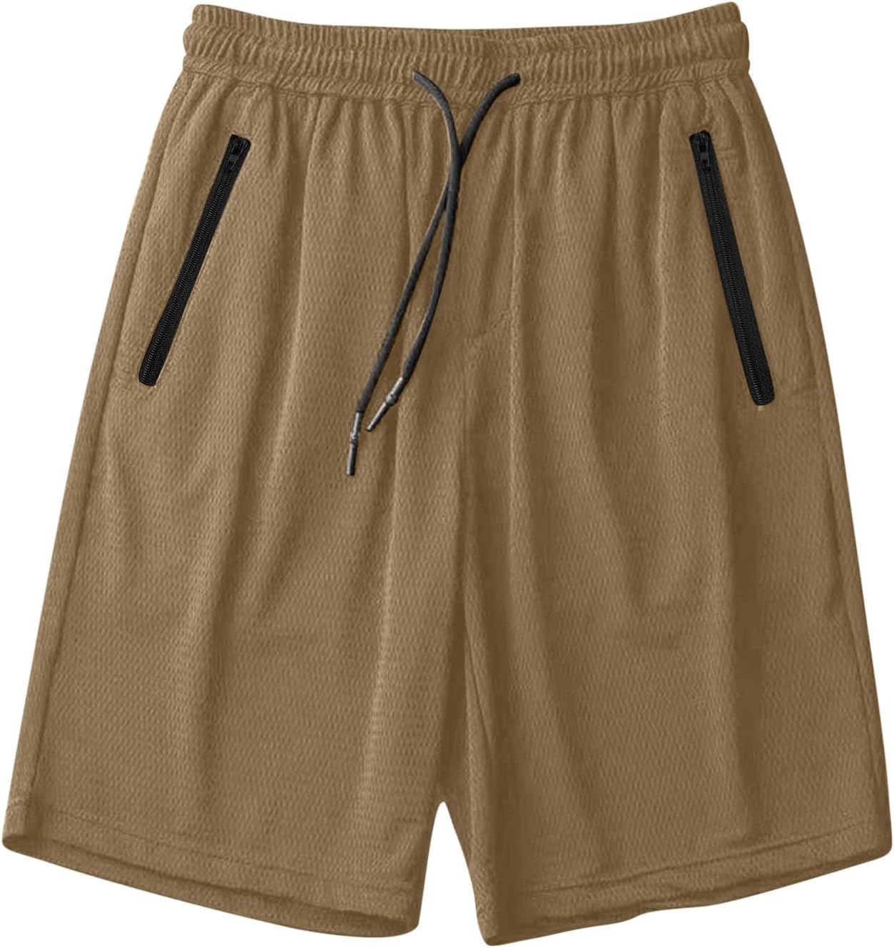 Men's Thin Ice Silk Quick Dry Shorts Casual Drawstring Elastic Waist Stretch Yoga Running Short Pants with Pockets