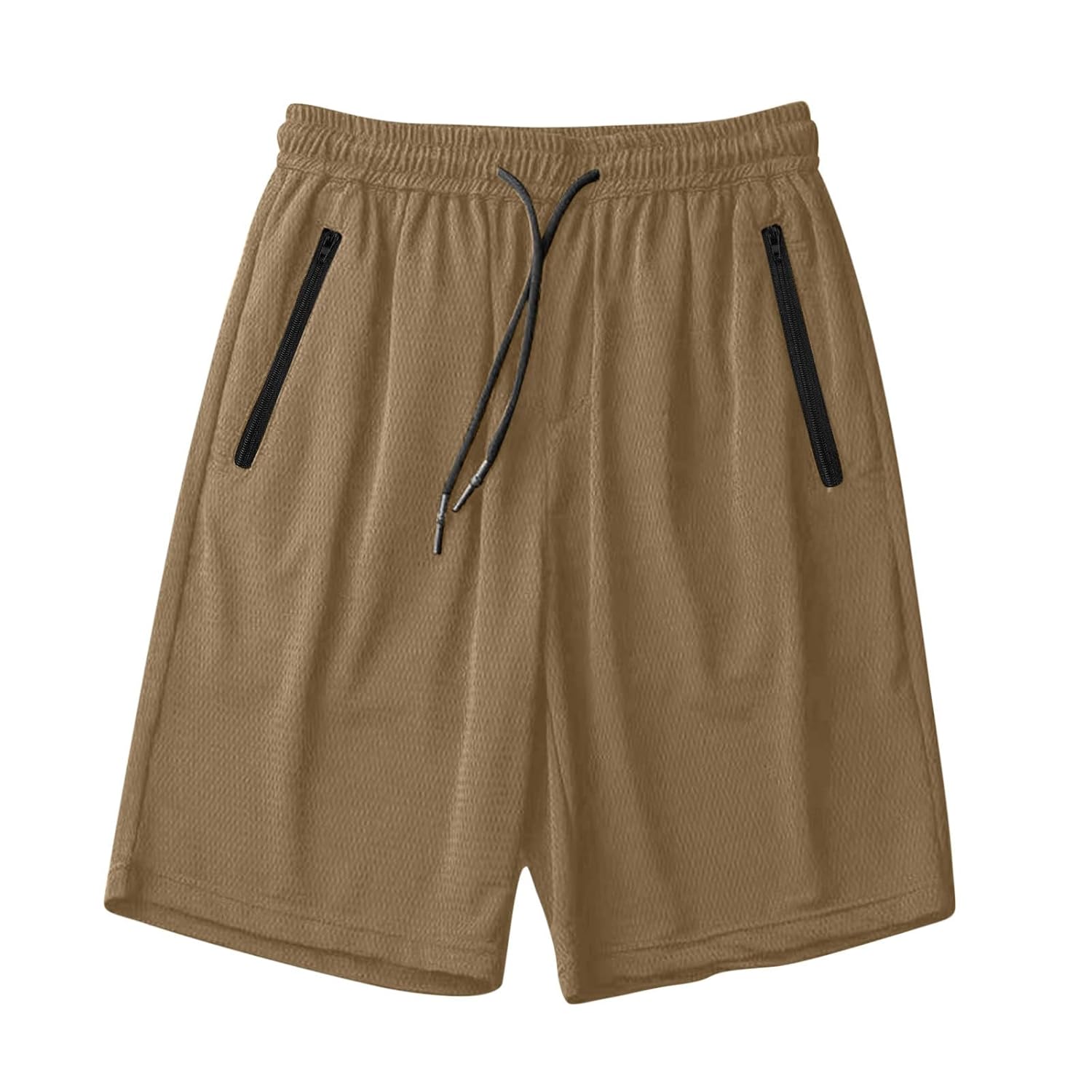 Mens Athletic Shorts with Zipper Pocket Basketball Drawstring Sport Workout Shorts Gym Quick-Dry Mesh Cool Activewear