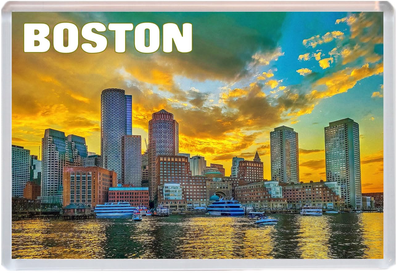 Boston - Massachusetts - USA - Jumbo Fridge Magnet 96 x 67mm BBSFHM1523