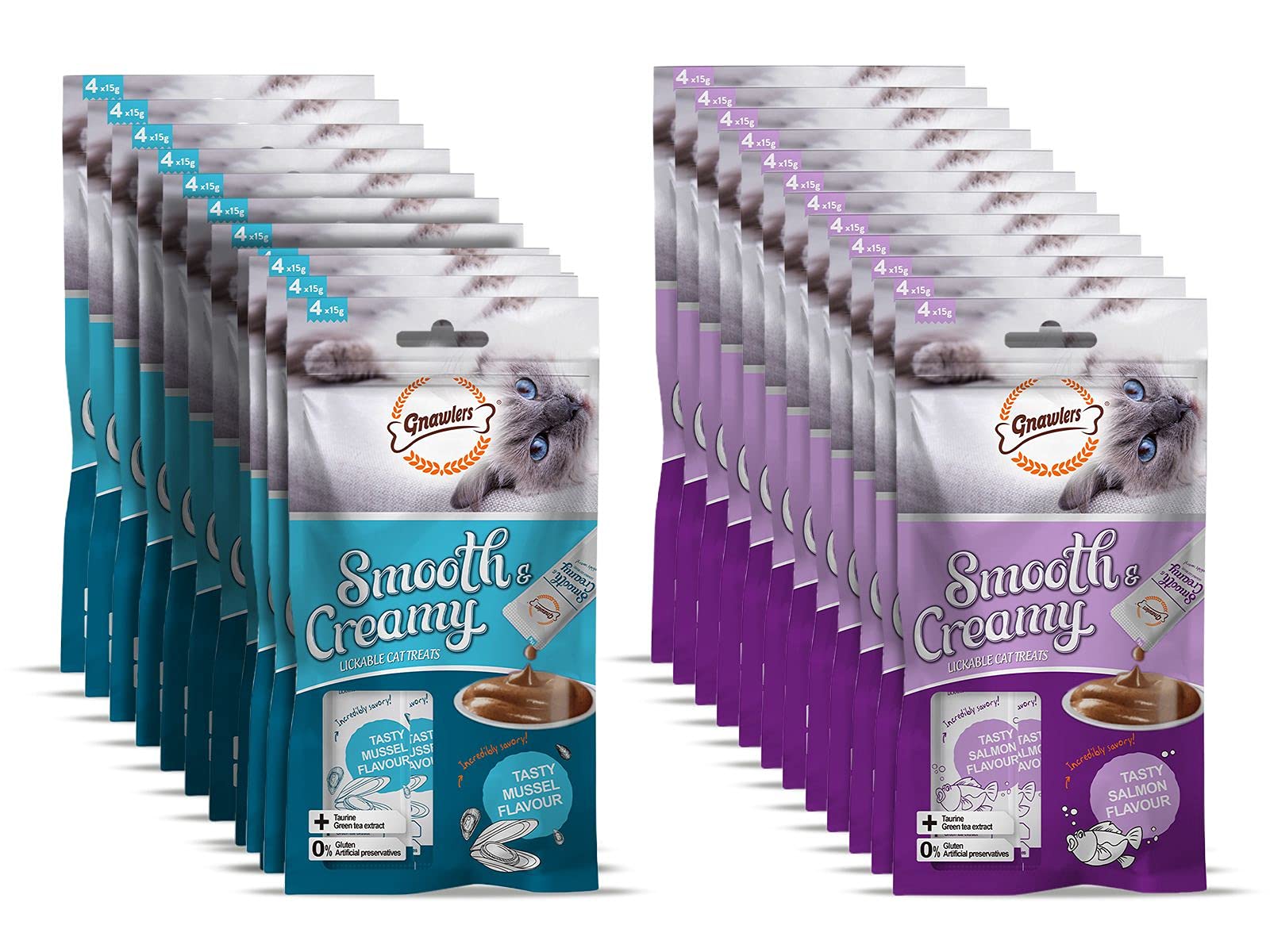 Gnawlers Smooth Creamy Treats Combo Mussel x12 Salmon x12 Sold by DogsNCats (B09B4XKT6K) Amazon Price History, Amazon Price Tracker
