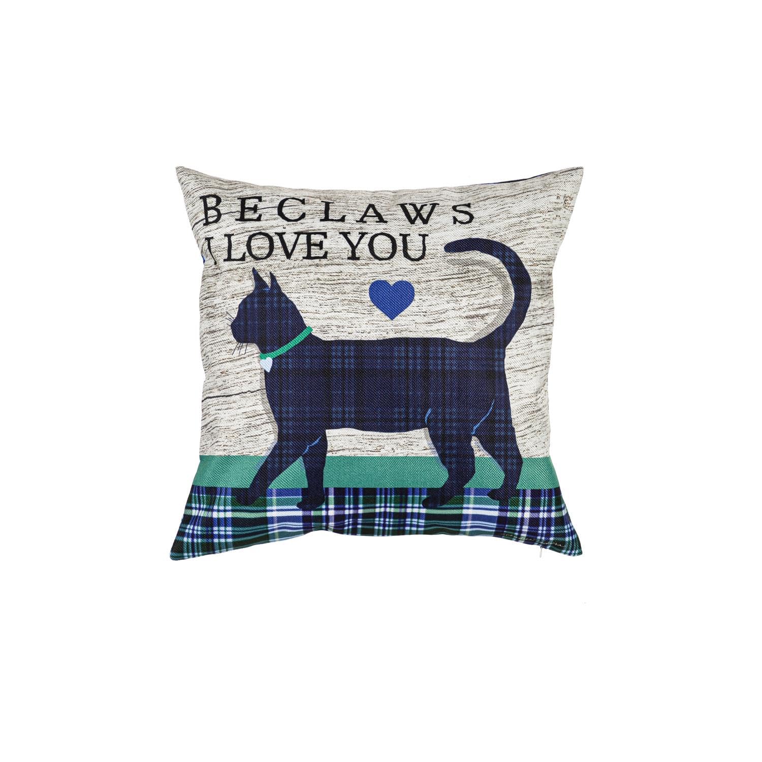 Coussin d'extérieur Evergreen Beclaws I Love You pour une ambiance romantique