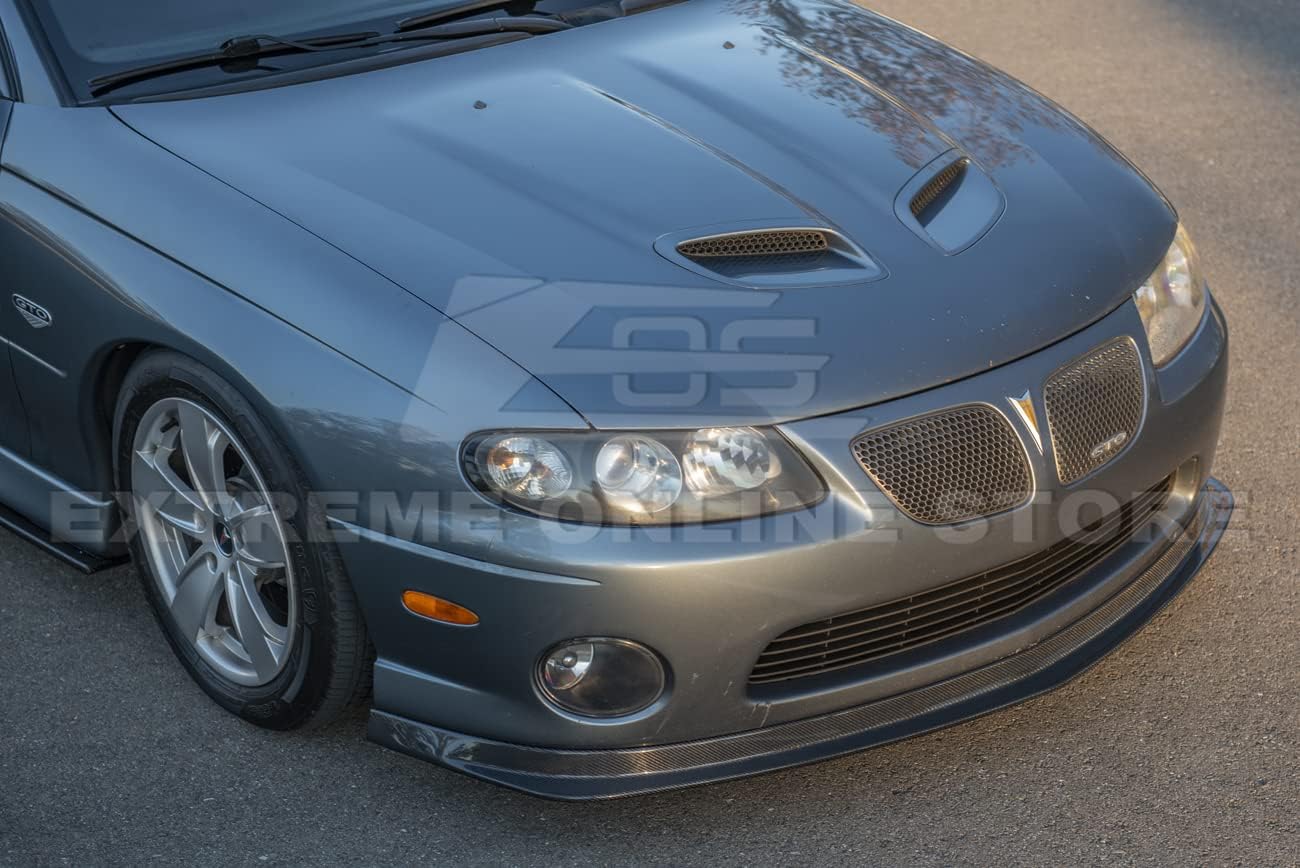 Replacement for 2004-2006 Pontiac GTO Models | EOS Performance Style Carbon Fiber Front Bumper Lower Lip Splitter