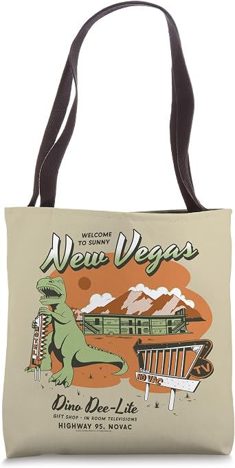 Fallout Welcome to New Vegas Dino Dee-Lite Video Game Tote Bag