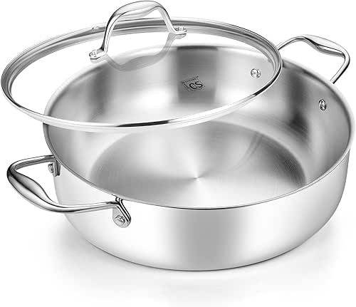 KOCH SYSTEME CS Tri-Ply Stainless Steel Saute Pan with Lid,