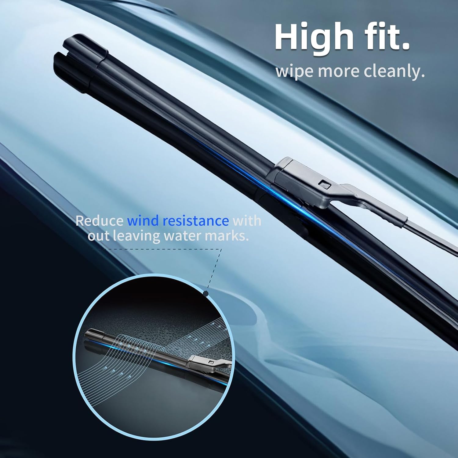 Silicone Windshield Wipers Replacement 26 and 20 Inch for Tesla Model Y Wiper Blades Accessories 2020-2024 (Not fit Juniper) (Set of 2) Top Lock