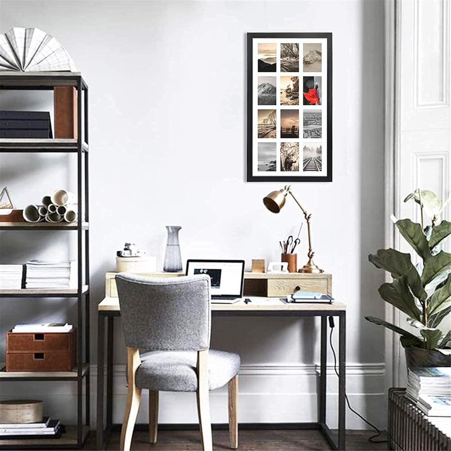 12 Opening 4x6 Black Collage Picture Frames Set of 2 Bundle