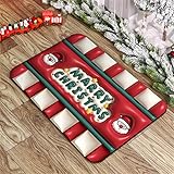 DOBOKS Alfombra de baño Decorativa navideña Impresión 3D Alfombra de Ducha de Tierra de diatomeas Alfombra de baño súper Absorbente de Secado rápido Tacto Suave para áreas húmedas del baño