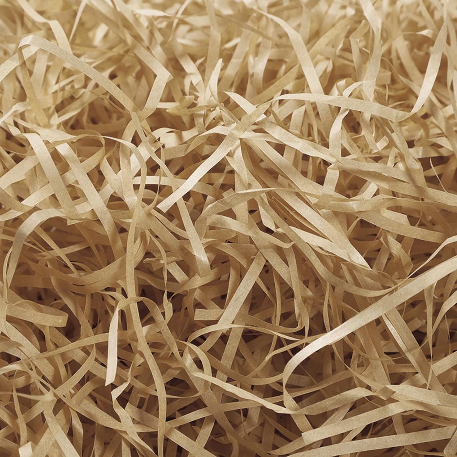 500g Shredded Tissue Paper, Raffia Shredded Paper for Gift Boxes Hampers Packaging,Tissue paper Ideal Hamper Stuffing Filling Suitable for All Occasions (Brown)