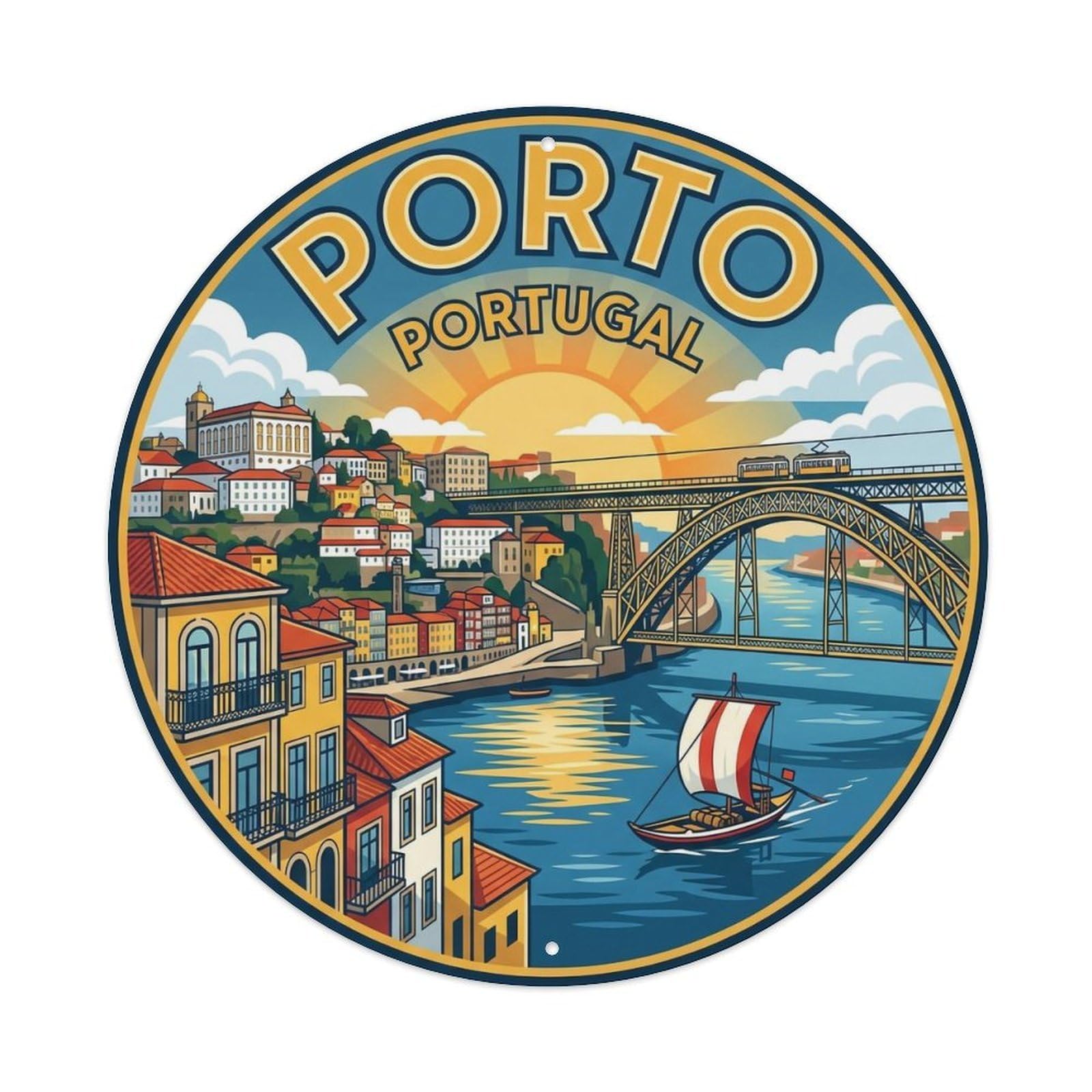 Portugal Retro Travel Porto Metal Tin Sign