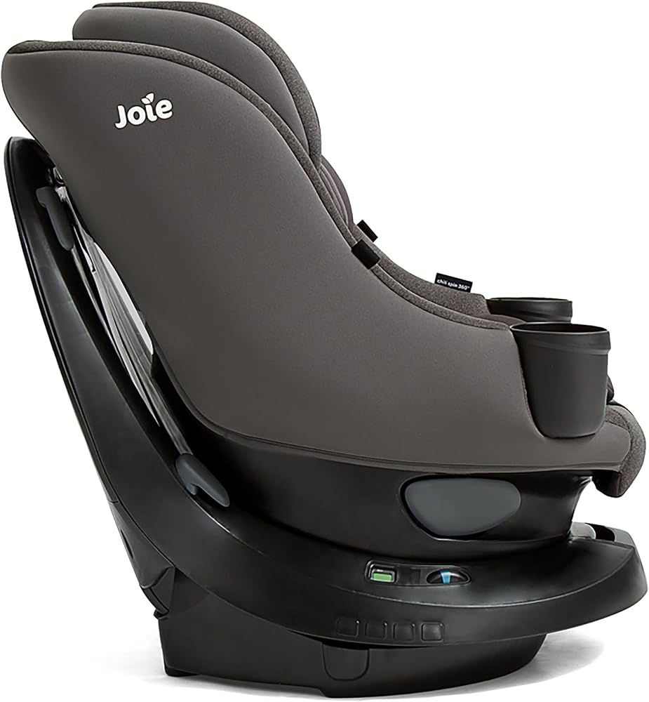 Joie Chili Spin 360 2-in-1 Rotating Convertible Car Seat with a 360 Spin and Easy Installation - Lower Anchor Attachment or Vehicle Belt Installation (Thunder)