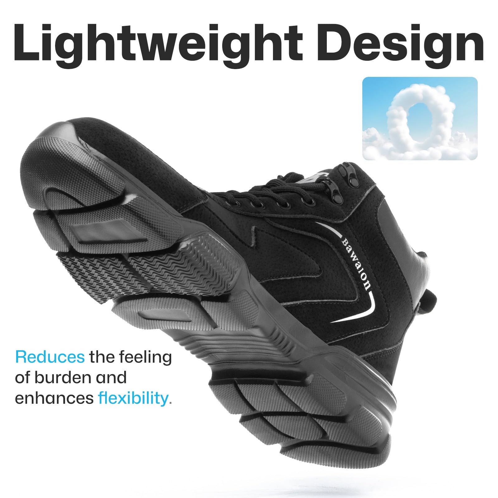 Nasogetch Botas de seguridad para hombre, botas de trabajo para mujer, con puntera de acero, ligeras, cómodas
