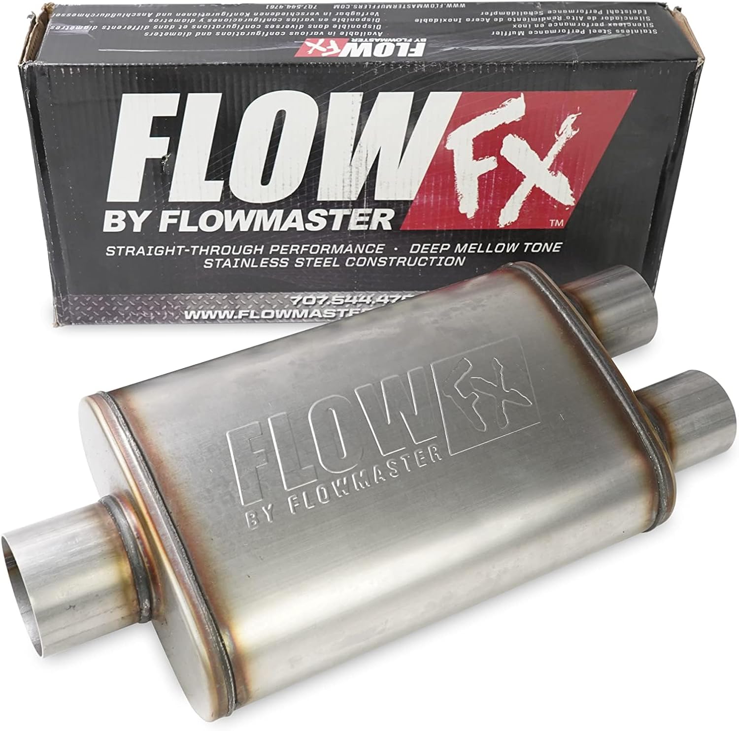 Truck Exhaust Kits 2.5" Dual Exhaust Kit with Flowmaster Flow FX Stainless Muffler Rear Exit Black Tips Fits Tundra 09-21