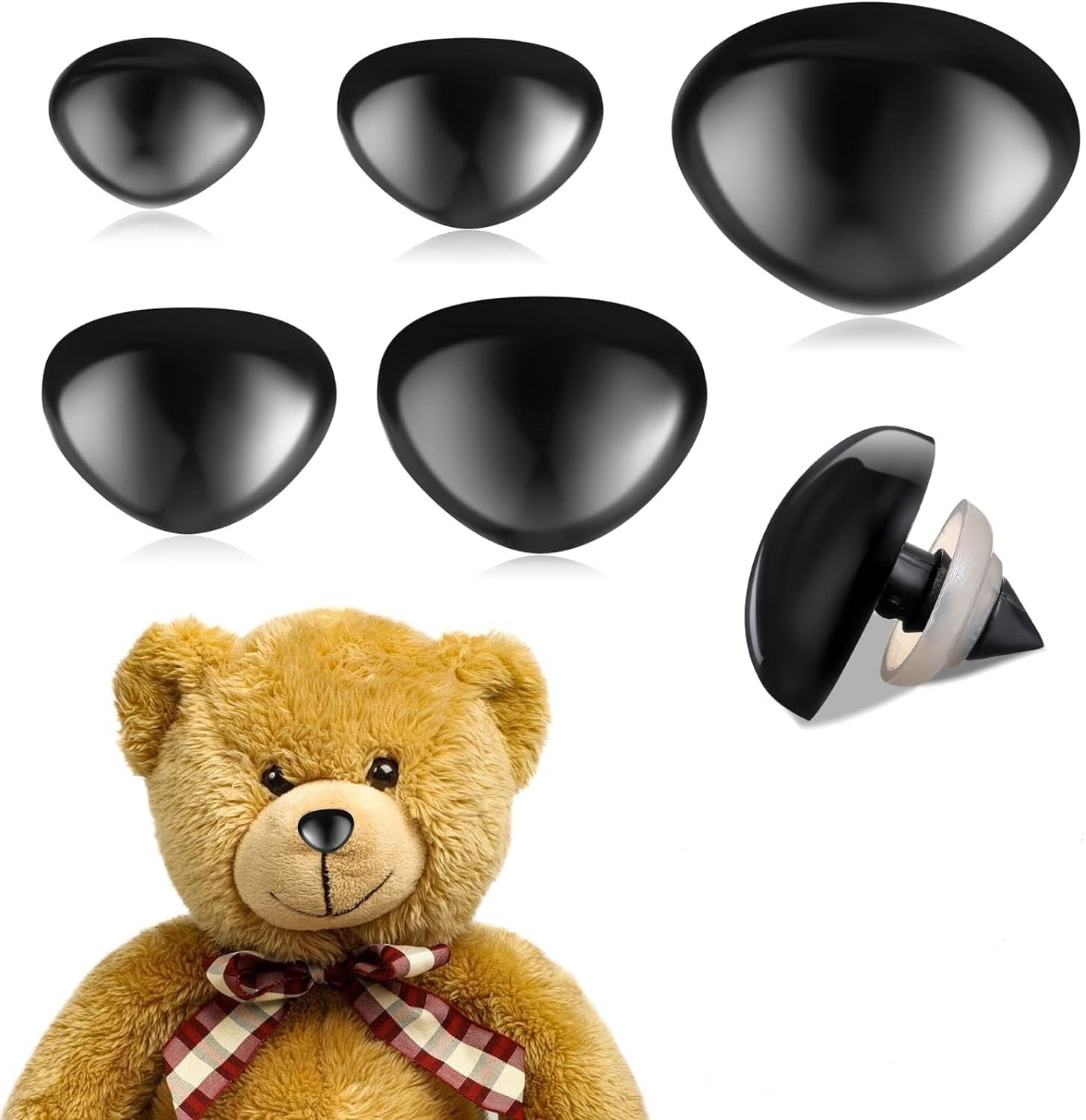 Posionks 100 Pièces Nez De Sécurité Nez D'animaux En Plastique Nez De Sécuritéet Avec Rondelles Posionks 100 Pièces Nez De Sécurité Nez D'animaux En Plastique Nez De Sécuritéet Avec Rondelles