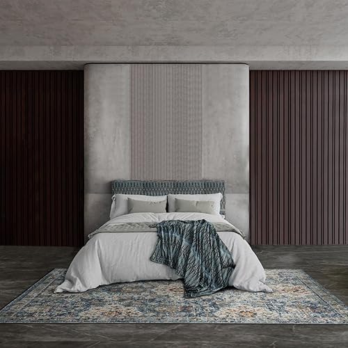 Miniatura 7 de LUXE WEAVERS Euston Collection 8062 - Alfombra oriental moderna de 9 x 12 pulgadas, color azul