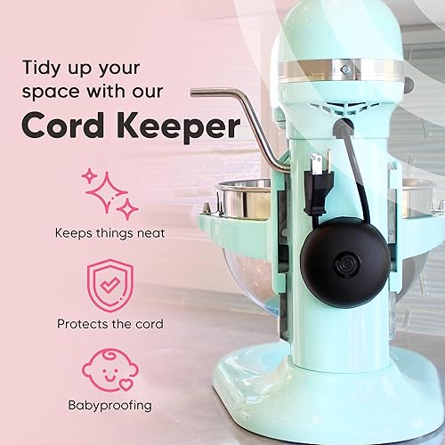 Miniatura 3 de The Cord Wrapper Paquete de 4 organizadores de cables de alimentación, envoltorios de cables resistentes al calor para electrodomésticos de cocina,