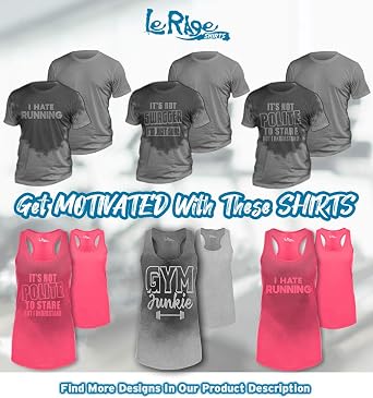 Sweat Activated Shirts with Motivational Messages for Workout Style I Hate Running Men