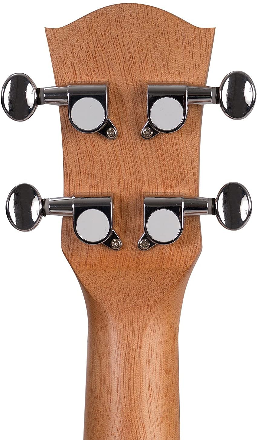 CASCHA HH 2027 FR Set de Ukulélé Soprano Premium Acajou avec une méthode en français, accordeur, sac rembourré, 3 plectres et cordes Aquila de qualité Marron
