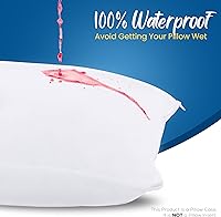 Vista 3 de Utopia Bedding - Protector de almohada impermeable, con cremallera, paquete de 4, tamaño Queen, funda de almohada a prueba de chinches, de 20 x 28