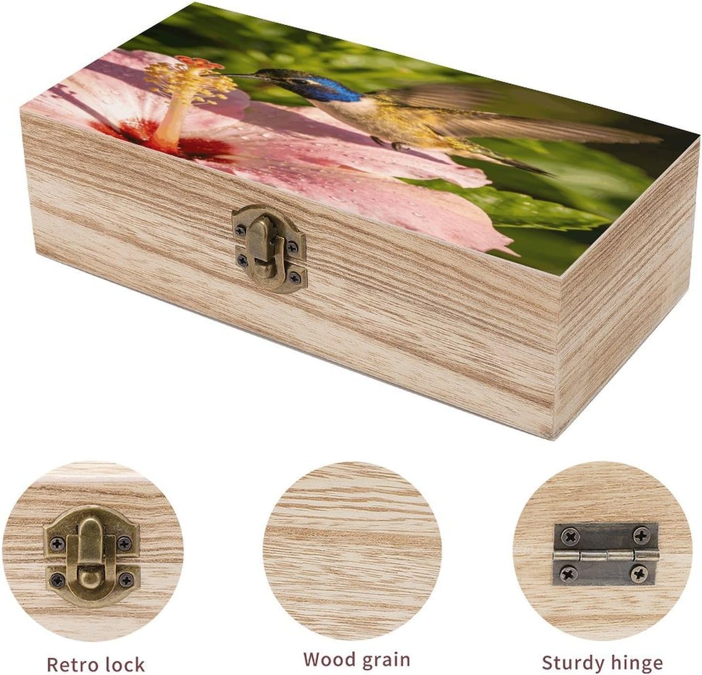 Flower Fairy Wood Box Rectangular Organizer Box image 3