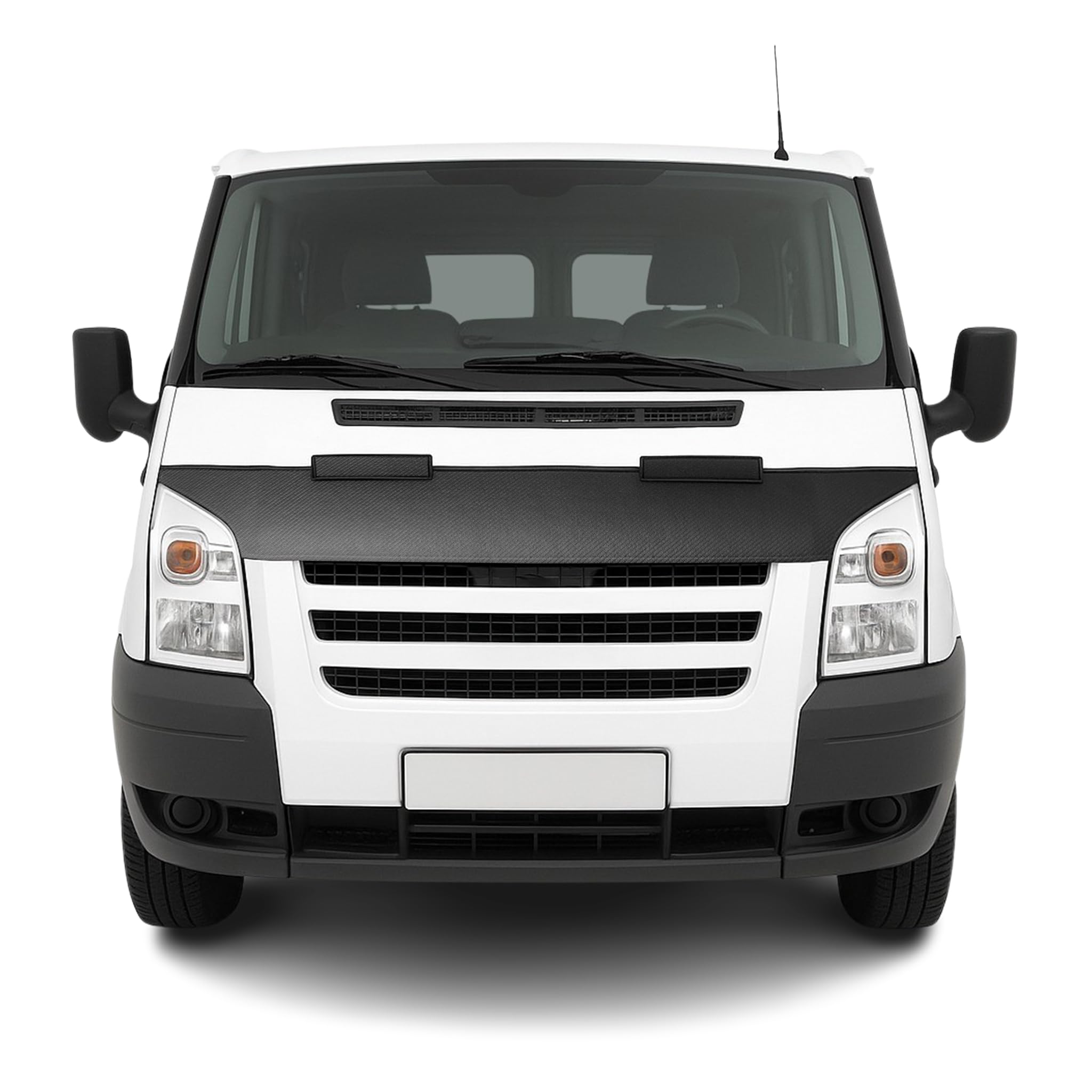OMAC Haubenbra Steinschlagschutz Compatible con Ford Transit Facelift 2006-2014 Carbono Halb