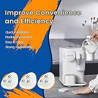 Vista 4 de TRVL FIELDER Ruedas giratorias autoadhesivas, rodillos deslizantes de electrodomésticos para encimera de cocina, mini ruedas universales de 360°