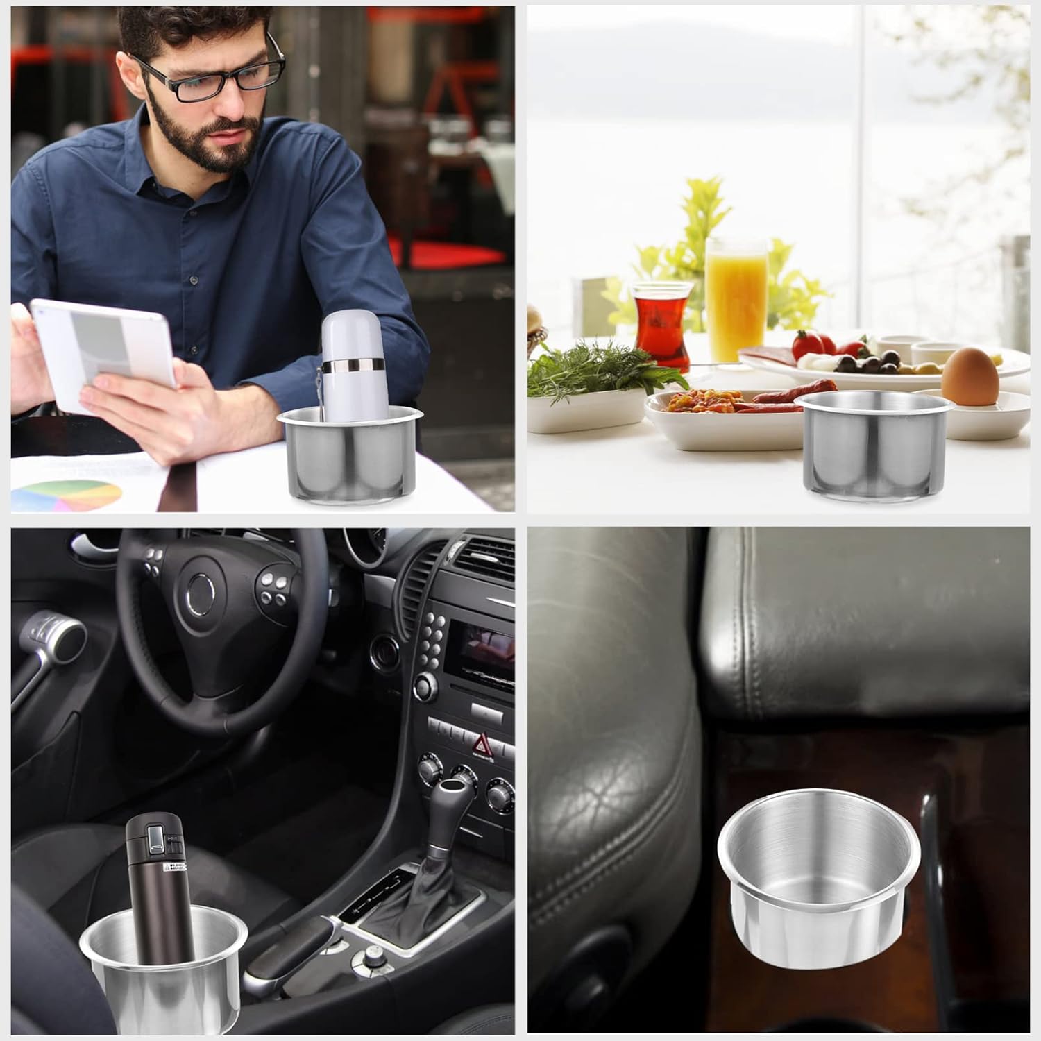 Yardwe Car Cup Holder Extender Multifunctional Cup Holder for Car Table Desk Bed Seat
