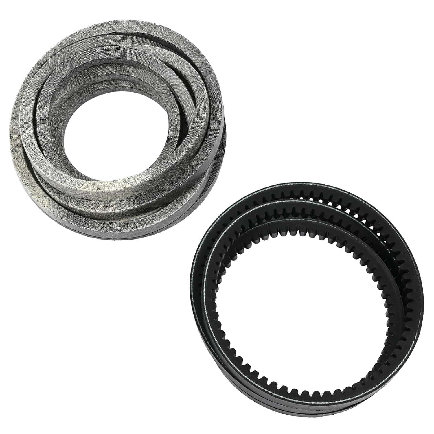 07200038 07200712 07200810 Lawn Mower Deck Drive Belt 2PCS Set Compatible with Gravely Pro-Turn 60" ＆ Pro-Stance 52" Models: Pro-Turn 160 360 560 660 660 EFI, Deck V-Belt + Deck Belt Cogged