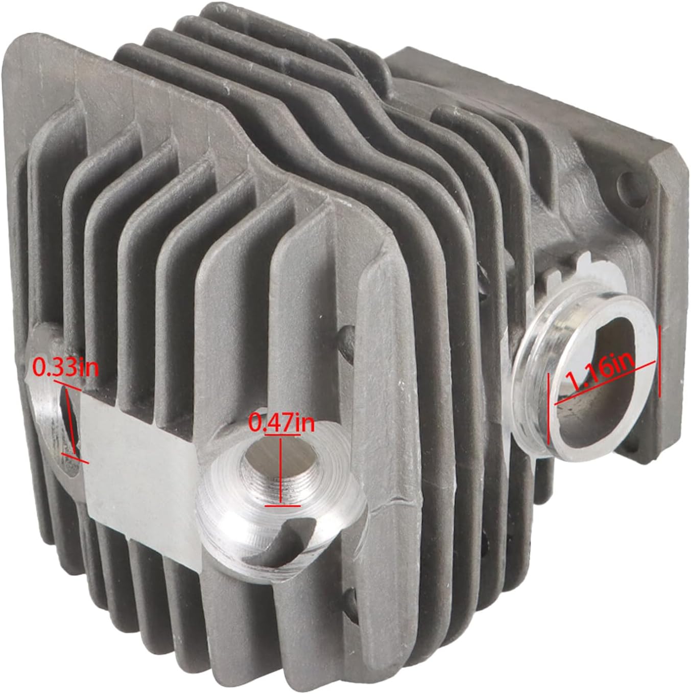 MS460 52mm Cylinder Piston Kit Replacement for 046 1128-020-1217 1128-020-1221 Chainsaw with Gasket and Spark Plug