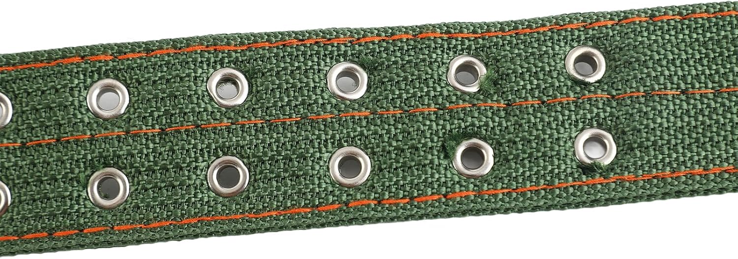 Dioche Canvas Cow Collar Adjustable 4 Layer Calf Collar with Double Metal Buckle for Horse, Sheep, Goat, Cattle, and Dog (Large)