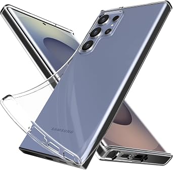 Silicone Clear for Samasung Galaxy S25 Ultra Case,Comfort Grip | Soft Slim-Fit TPU Galaxy S25 Ultra Phone Cover,Non-Slip,Shockproof Protection,Scrath-Resistant