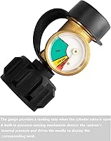 Vista 6 de DOZYANT Propane Tank Gauge Level Indicator Leak Detector Gas Pressure Meter Universal for RV Camper, Cylinder, BBQ Gas Grill, Heater and More