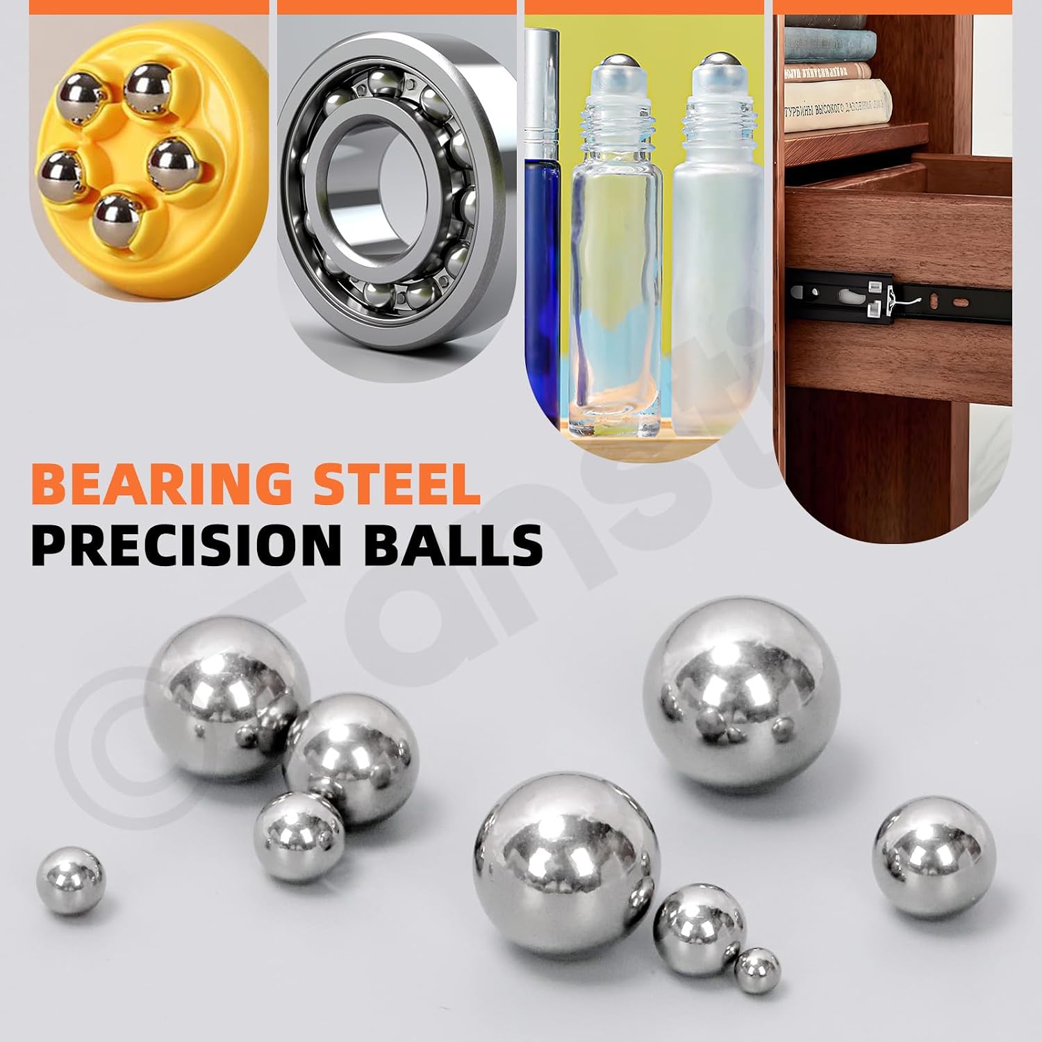 Tanstic 620pcs 16 Sizes Metric Precision Bearing Steel Ball, 1mm 2mm 2.5mm 3mm 3.5mm 4mm 4.5mm 5mm 5.5mm 6mm 7mm 8mm 9mm 10mm 11mm 12mm Loose Bicycle Bearing Ball for Motorcycles