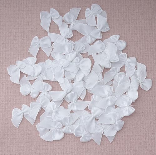 Miniatura 3 de Sowaka 50 lazos de cinta de satén de 0.9 pulgadas, pequeños, suaves, lindos y elegantes para manualidades, kit de manualidades, álbumes de recortes,