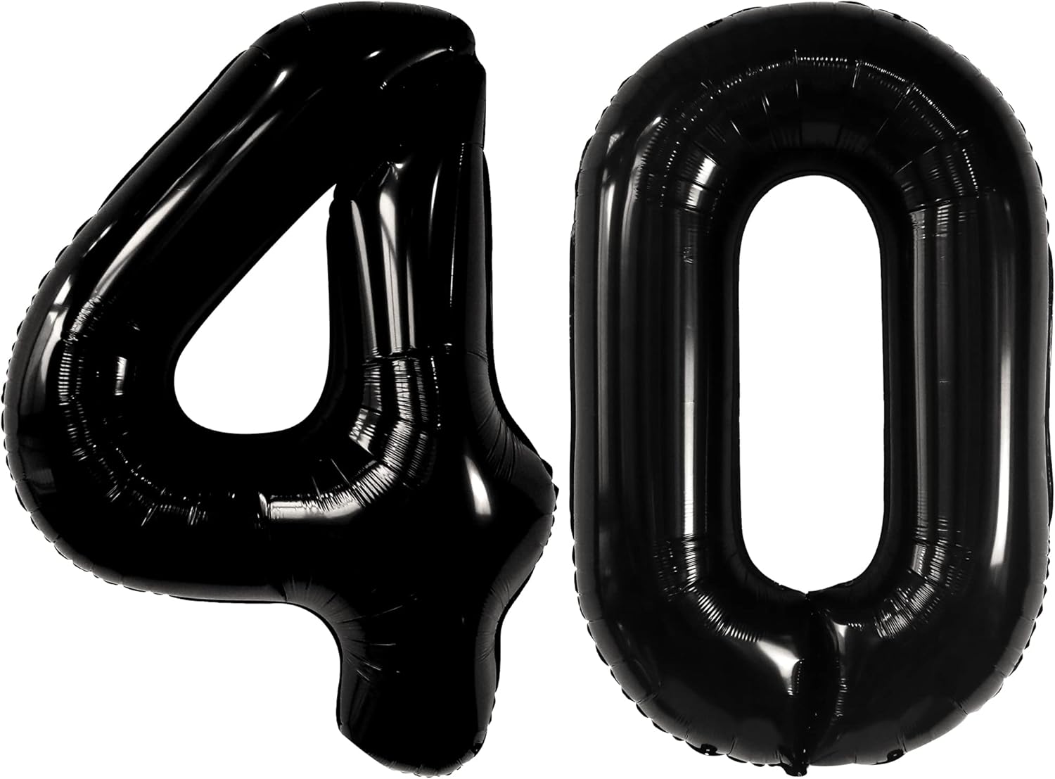 KatchOn, Giant Black 40 Balloon Numbers - 40 Inch | 40th Balloons for Men, 40th Birthday Balloons | Happy 40th Birthday Decorations for Women, Men | Black Birthday Decorations