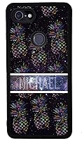 Vista 4 de Pineapple Galaxy Space - Funda de goma negra personalizada compatible con Google Pixel 10, 10 Pro, 10 Pro XL, 9a, 9 Pro, Pixel 9, Pixel 9 Pro XL