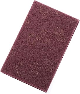 Kadimendium 5pcs Scouring Pad Reusable Abrasive Hand Scouring Pad Multipurpose Scour pad for Industrial Kitchen Scrubber(red)