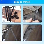 50 Pcs Nylon Universal Cable Tie Buckle, Self-Locking Heavy Duty Zip Ties Holder, Multipurpose Cable Clips Tools, Wear and UV Resistant Black Zip Ties, Car Repair and Daily Tie Wraps (Nylon)