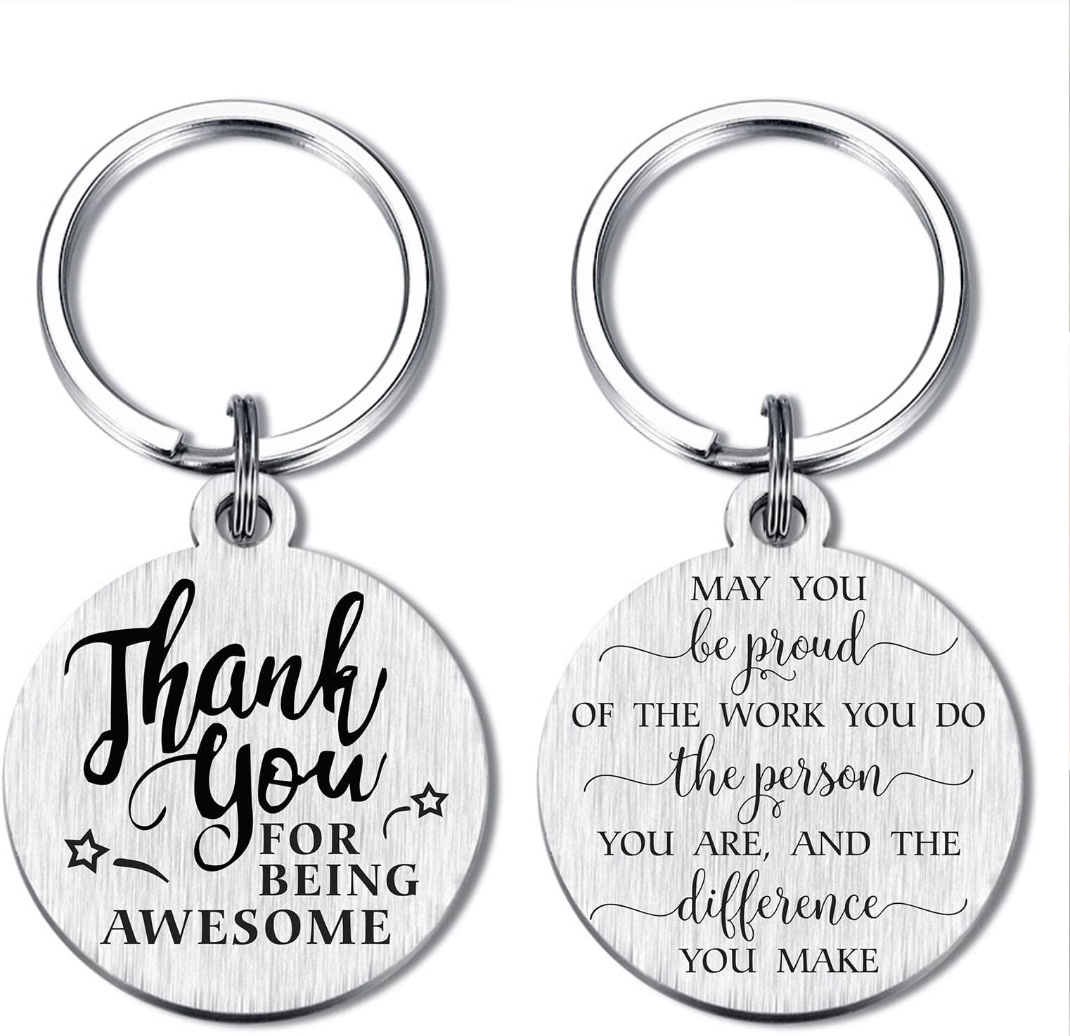 SOUSYOKYO Employee Coworker Staff Appreciation Gifts Keychain for Women Men Unique Thank You Work Anniversary Present