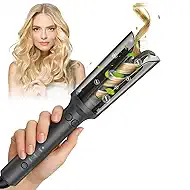 Automatic Curling Iron, Anti-Tangle Hair Curler with 1" Large Slot, 3 Temps & Timer, 2-Way Rotation, Anti-Scald Dual Voltage Ceramic Curler with Ionic & Auto Shut-Off, Christmas Gifts for Women