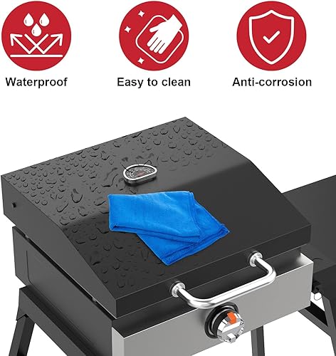 Miniatura 5 de GLOWYE Cubierta de parrilla para Blackstone Adventure Ready 1832 1971, parrilla de barbacoa cubierta dura para parrilla de mesa Blackstone de 17