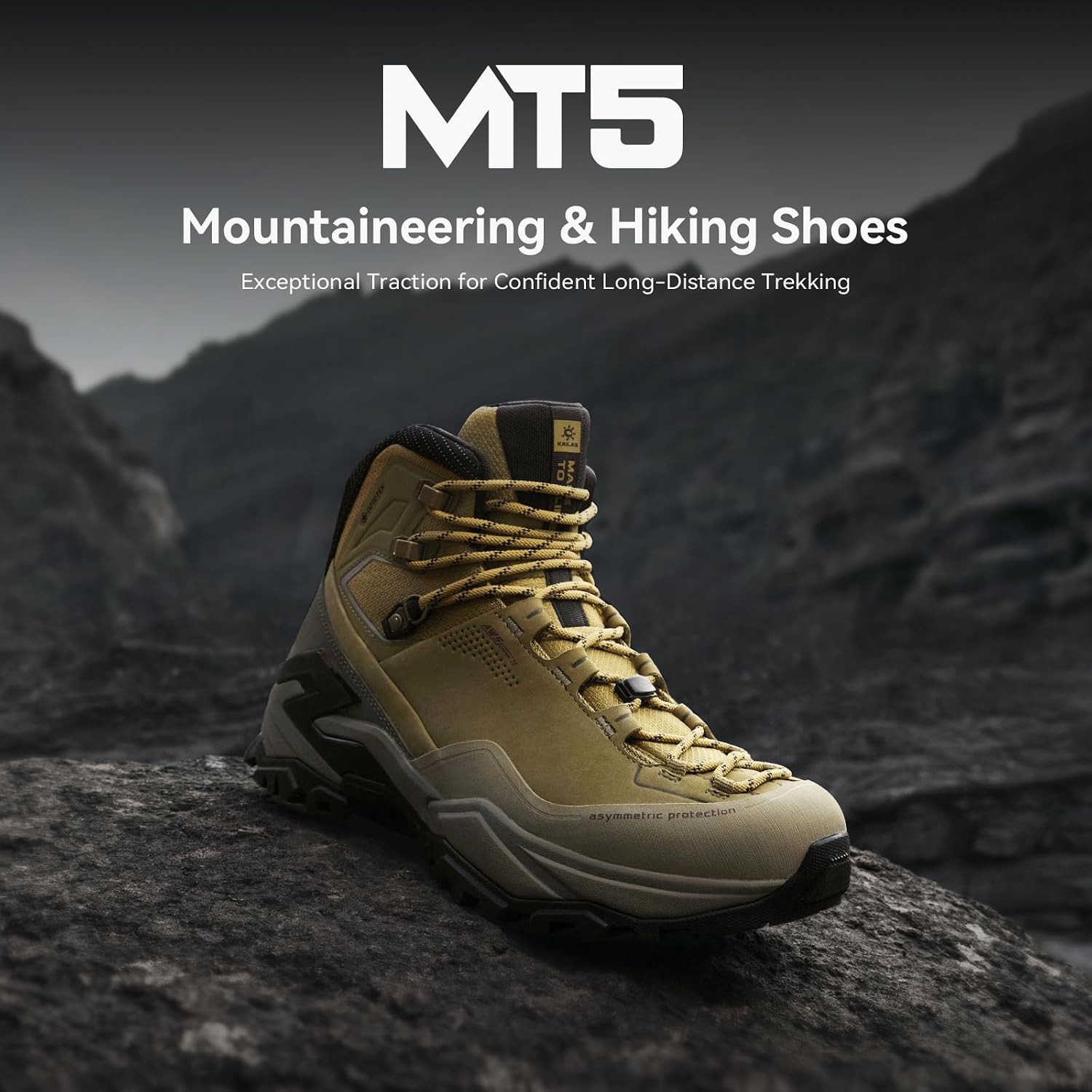 KAILAS Men's MT5-3 GTX MID Waterproof Trekking Hiking Shoes Anti-Slip Outdoor Mountaineering Shoe