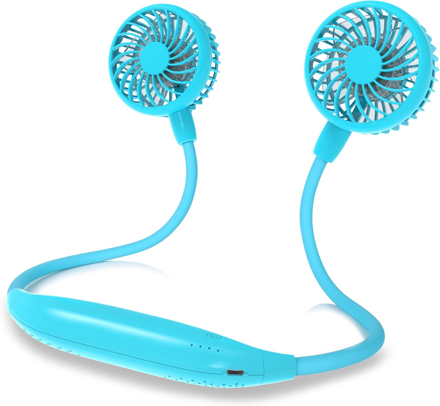 AMACOOL Neck Fan 2600mah Battery Operated Neckband Fan 6Speed HandFree Wearable