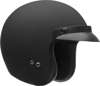Vega Helmets - 8500-051 X380 Vintage Motorcycle Helmet for Men & Women, Classic Retro Open Face Design Lightweight DOT Certified for Motorbike Cruiser Moped Scooter ATV Matte Black, X-Small