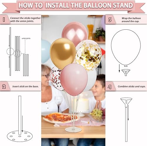 Miniatura 6 de 303 piezas de decoración de baby shower para niña, kit de decoración de baby shower para niña, juego de vajilla desechable con flores de oro rosa