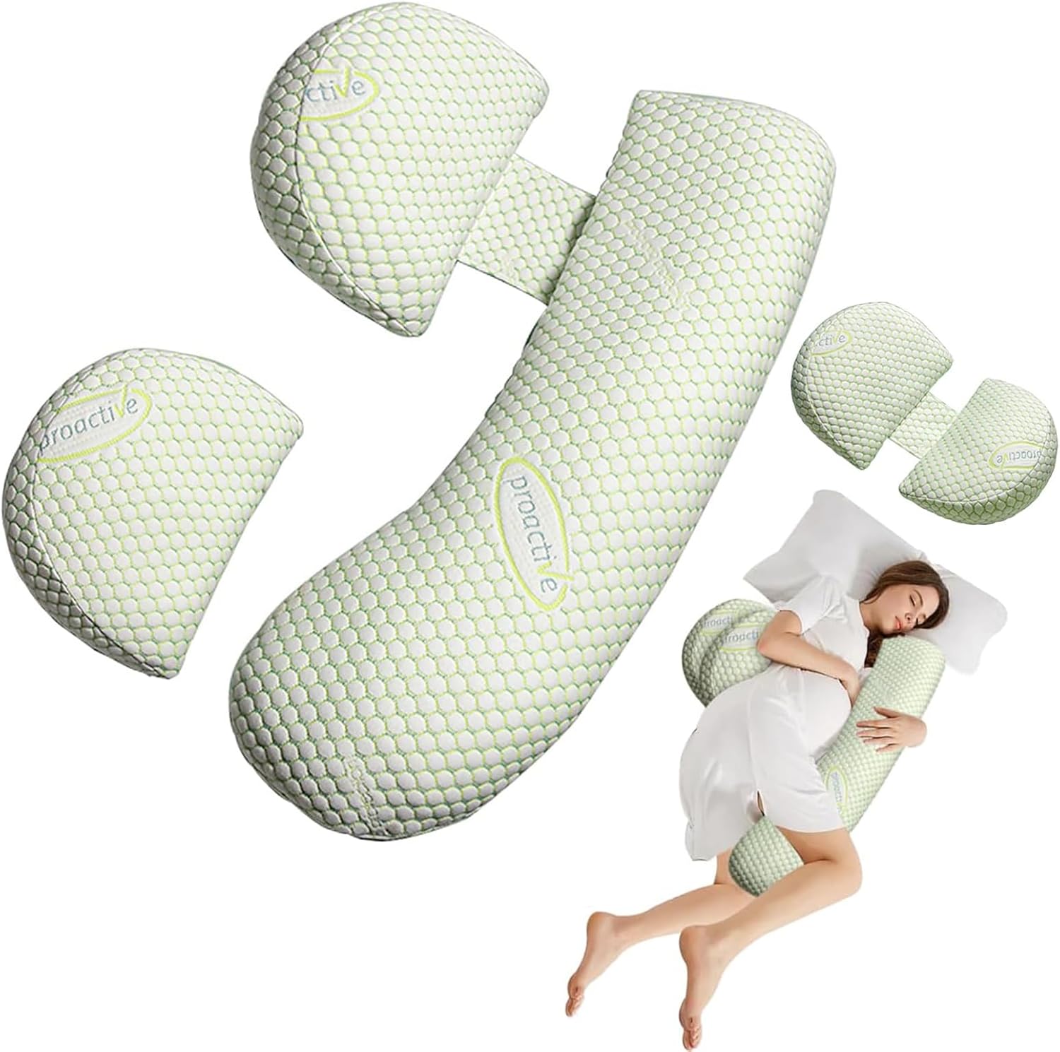 TAME Pregnancy Pillow for Pregnant Women, Soft Pregnancy Body Pillow