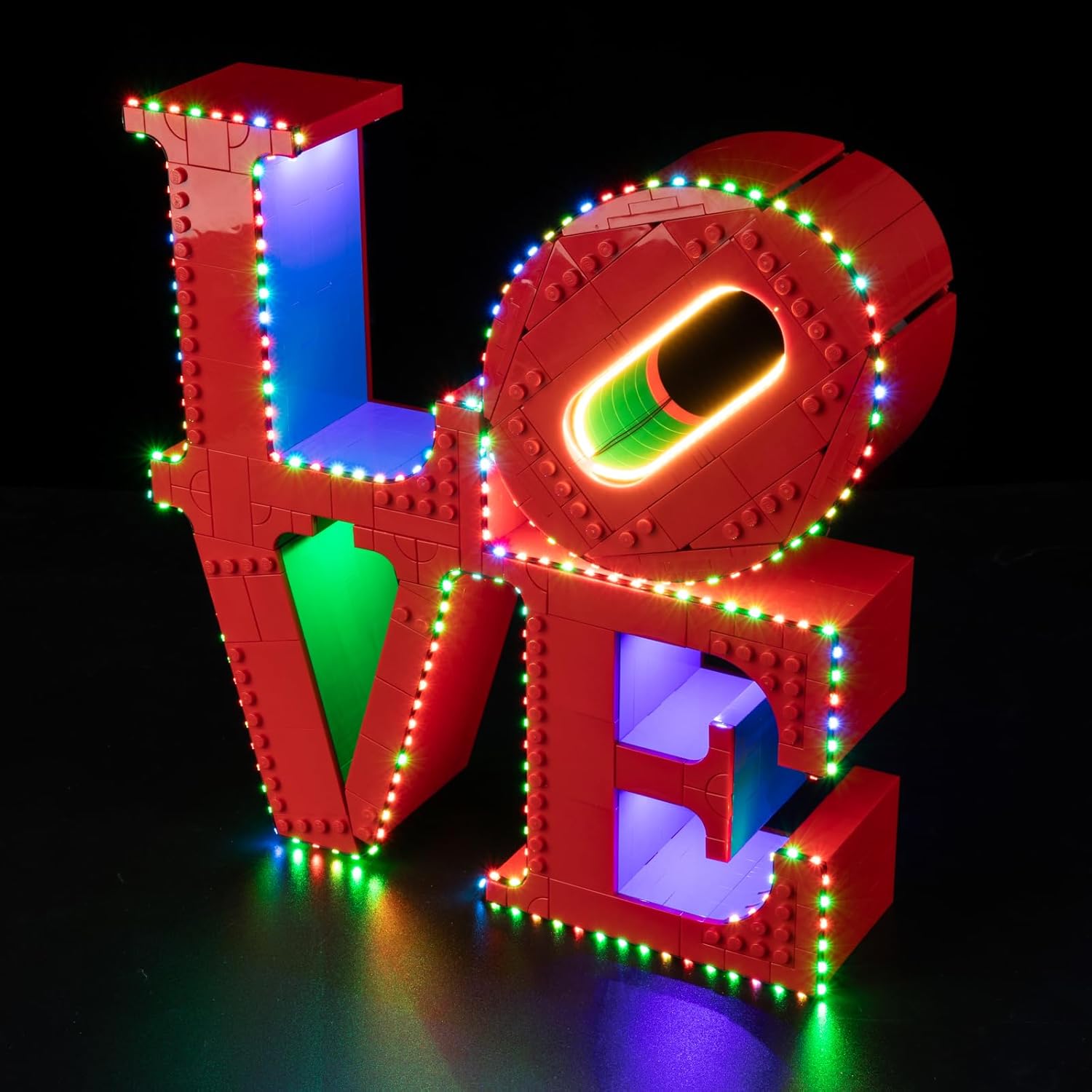 BrickSoul Light Up Kit Compatible with Lego Art Love 31214 Building Set | Upgrade Design Lighting Accessories | Cable-Hiding Tech for Display, Gift Ideas for Valentine's Day (31214 Set NOT Included)