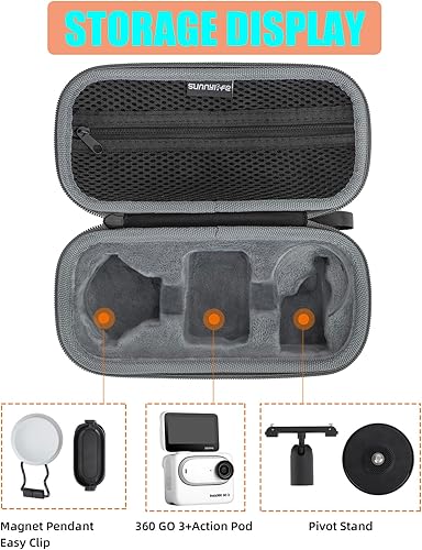 Miniatura 2 de Ngaantyun Funda para Insta360 Go 3 impermeable Tiny Mighty Action, accesorios para cámara de acción, colgante magnético, fácil clip, bolsa de