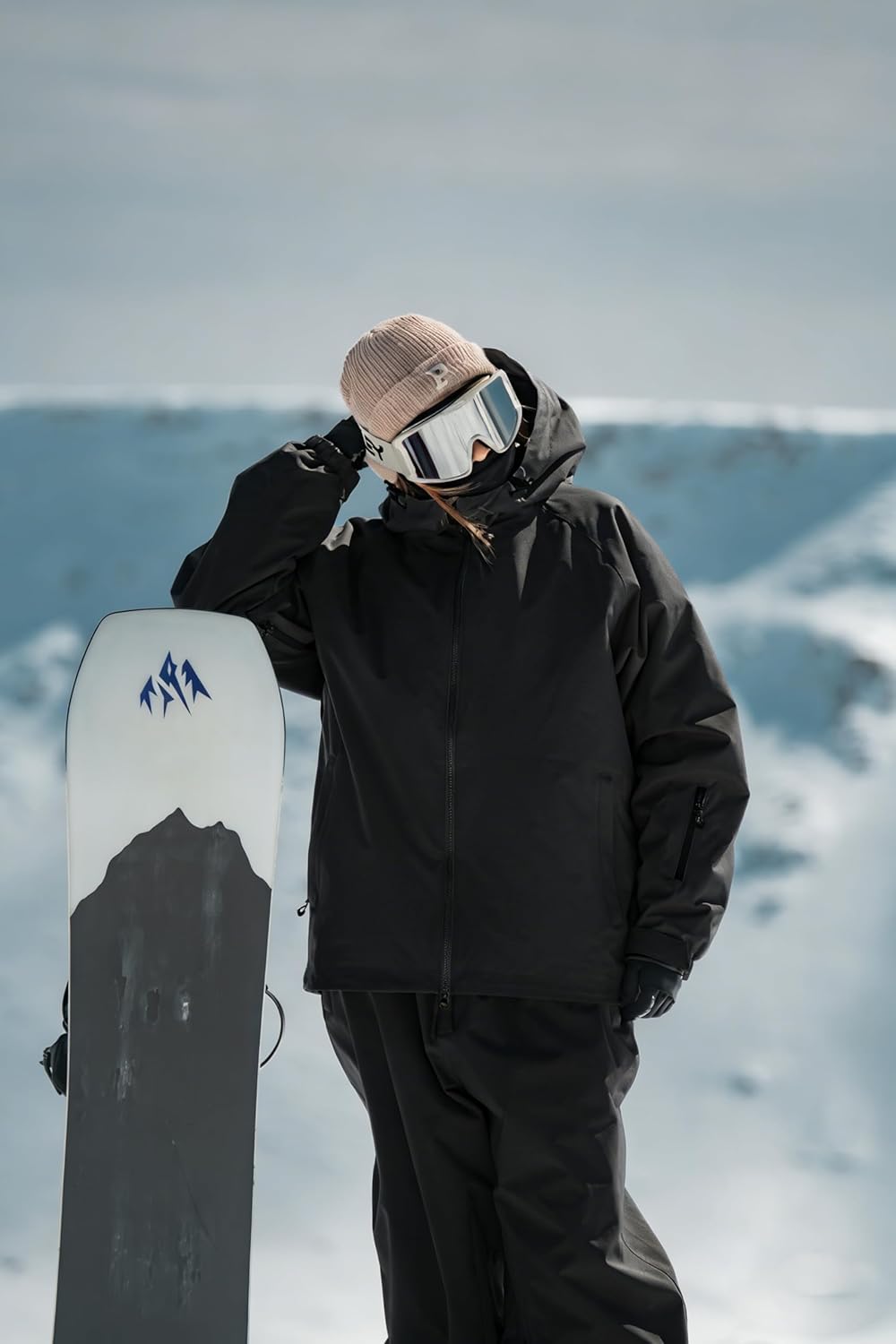 GSOU SNOW Mens Ski Jacket Baggy Snowboard Jacket Womens Insulated Snow Jacket Waterproof Windproof Loose Ski Coat for Skiing - Image 3