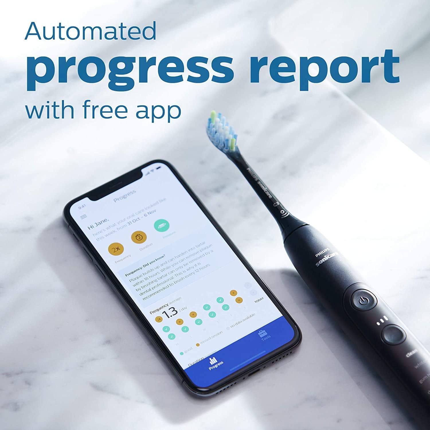 Philips Sonicare ExpertClean 7700 Rechargeable Electric Toothbrush with Bluetooth and UV Sanitizer, HX9630/15, Black : Beauty & Personal Care